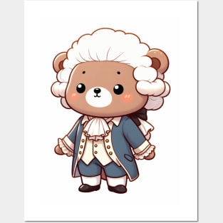 Cute aristocratic bear from the 18th century  Kawaii Posters and Art